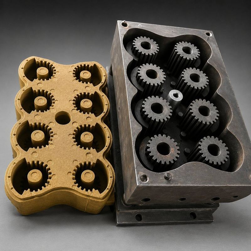 Hydraulic manifold resin coated sand core
